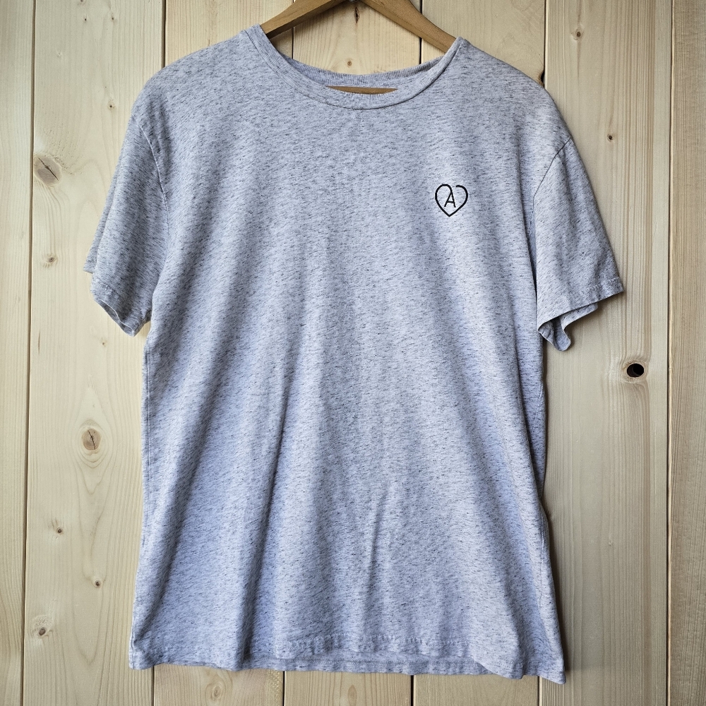 Aritzia Heart Motif Thank You Cotton T-Shirt Size Medium